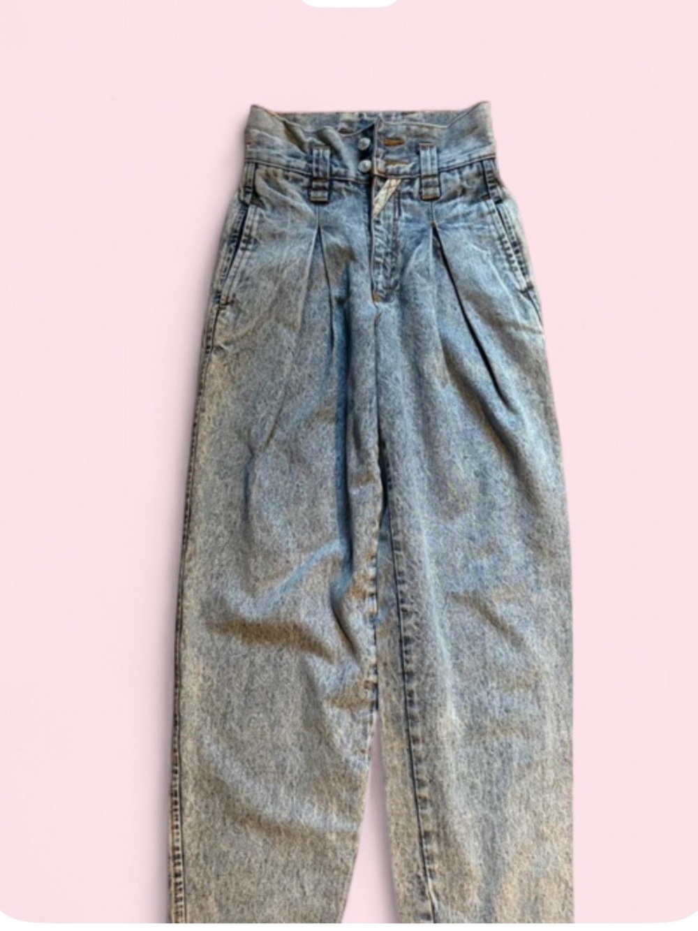 Vintage 1980s Jordache  High-Waist Pleated Blue jeans
